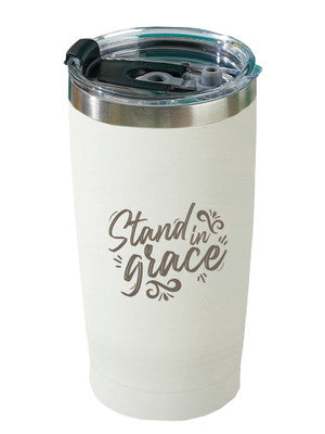 Tumbler Mug - Stand in Grace (Creamy White)