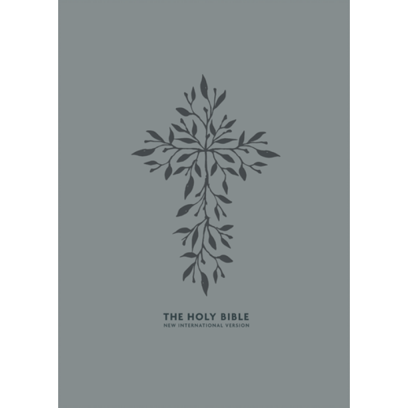 NIV Large Print Bible Dutone Blue/Grey Index