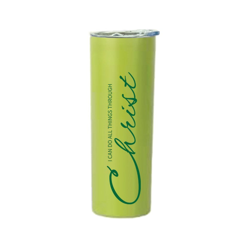 Tumbler Coffee Mug - I Can Do All Things (Green) St/Steel