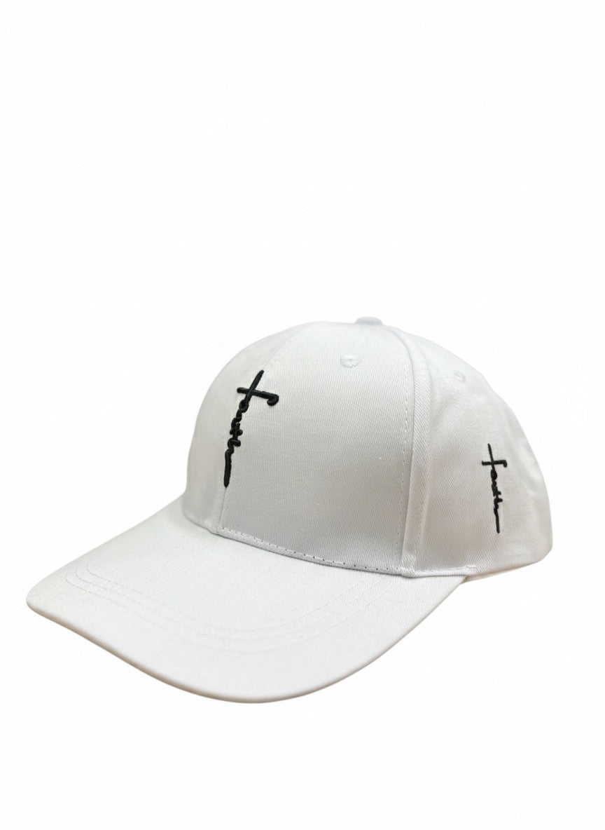 Cap White - Faith Cross