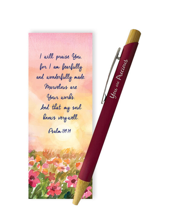 Gel Pen with Bookmark - You are Precious
