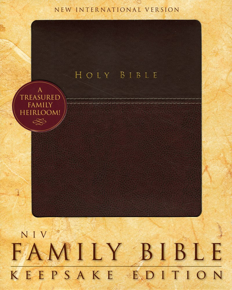 NIV Bible 2011 Family Keepsake Dutone Burgundy