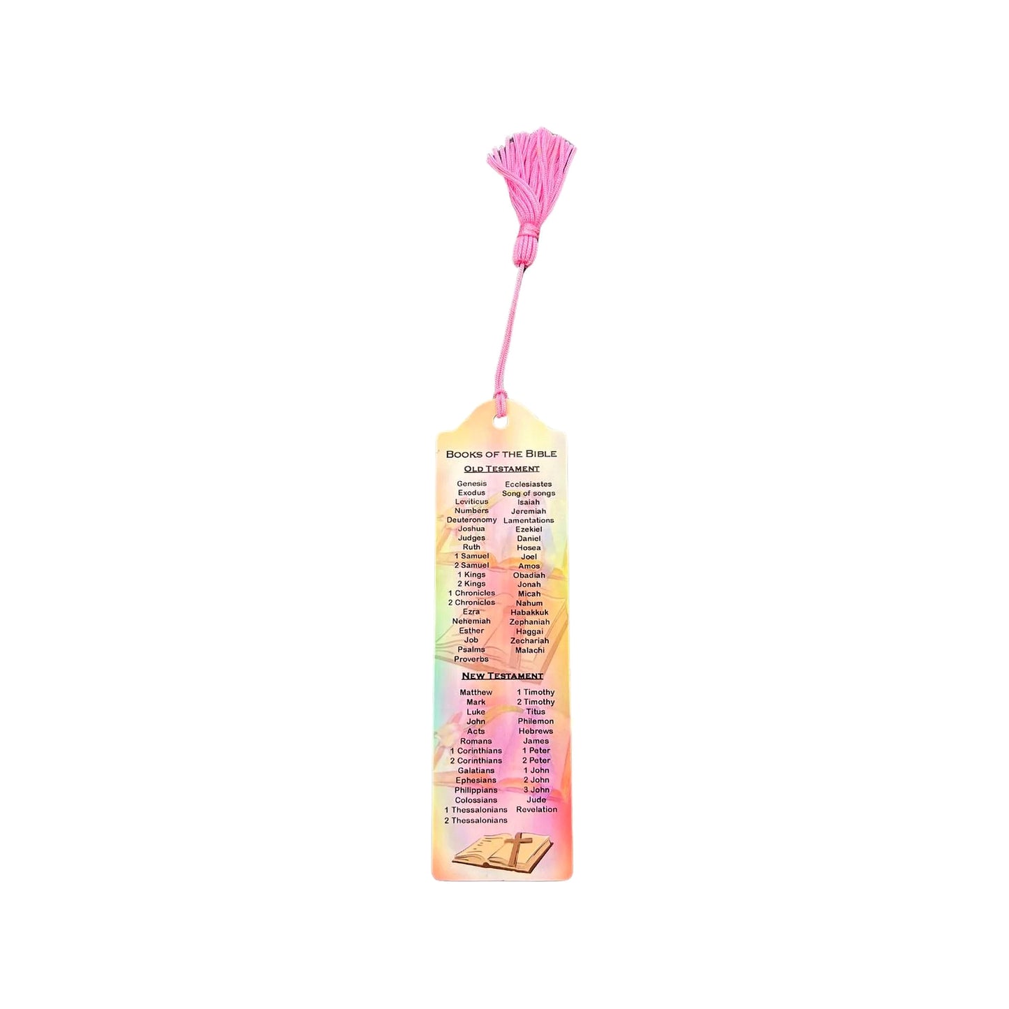 Books of Bible - Pink - Bookmarks with Tassel