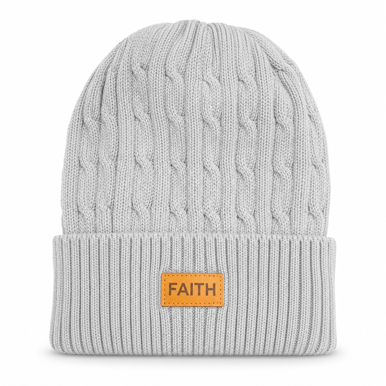 Woven Grey Beanie