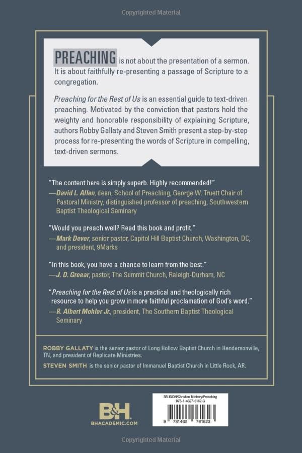 Preaching for the Rest of Us - Essentials for Text-Driven Preaching