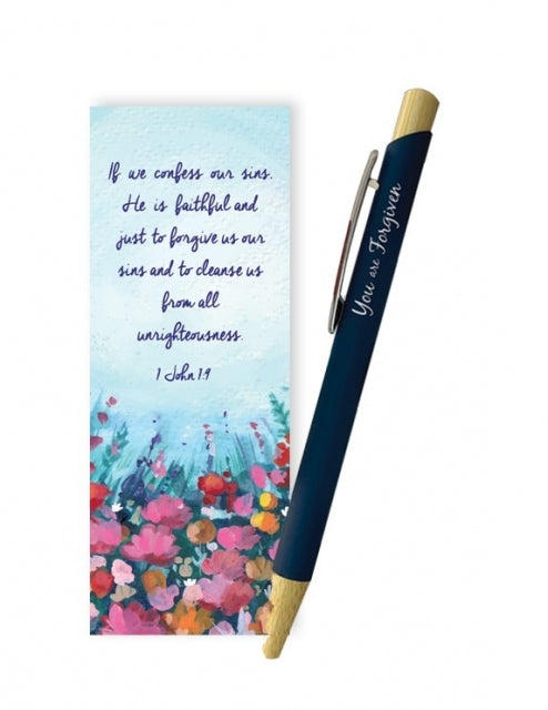 Gel Pen with Bookmark - You are Forgiven