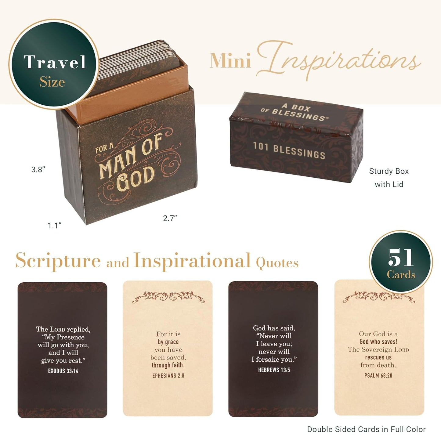 101 Blessings For a Man of God, Inspirational Scripture Cards to Keep or Share