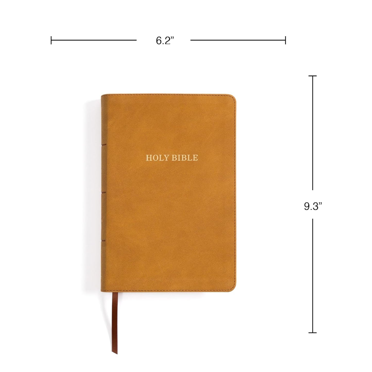 KJV Personal Size Giant Print Bible, Camel SuedeSoft LeatherTouch, Red Letter, P