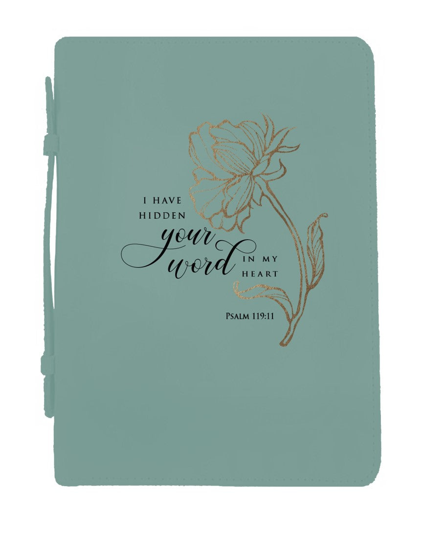 Bible Cover Mint Green - I Have Hidden Your Word... (XL)