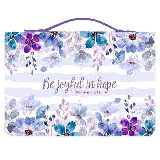 Bible Cover Blue/Purple - Be Joyful in Hope (XL)