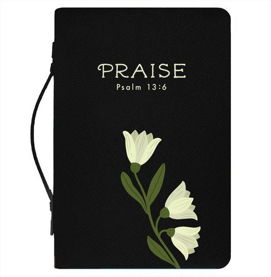Bible Cover Black & White - Praise (XL)