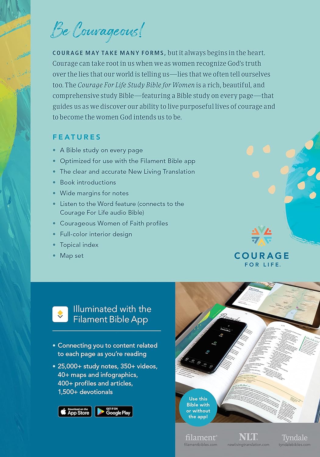 NLT Study Bible For Women: Courage for Life