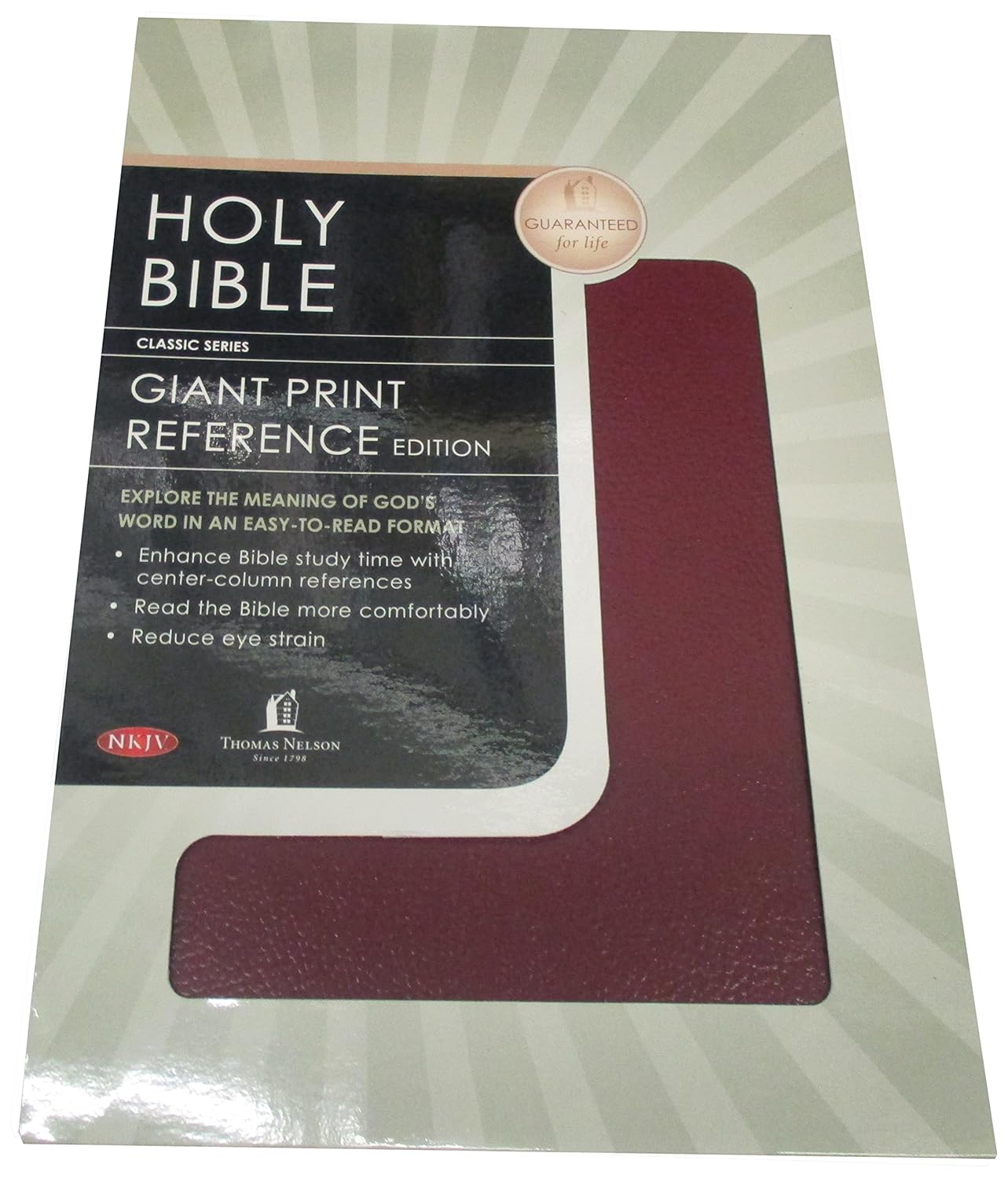 NKJV Bible Ref G/P Burgundy Im/Lth