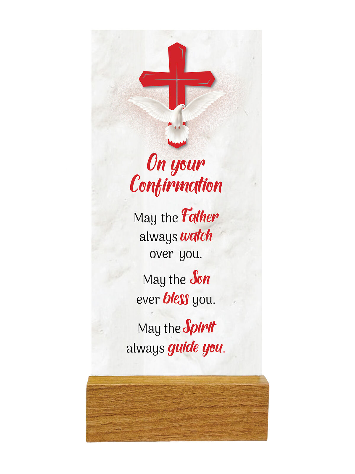 Precious Glass Plaque w/Stand - Confirmation
