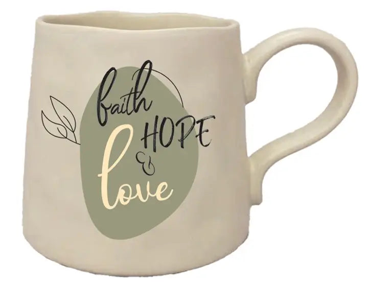 **Ceramic Mug - Faith, Hope & Love - 380ml