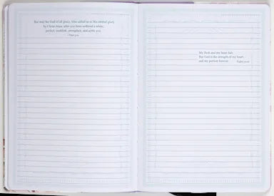 Journal Luxleather Purple Flowers Bird - My Grace is Sufficient