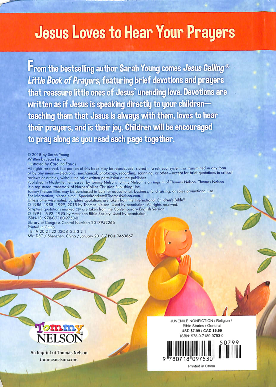 Jesus Calling Little Book of Prayers Board Bk