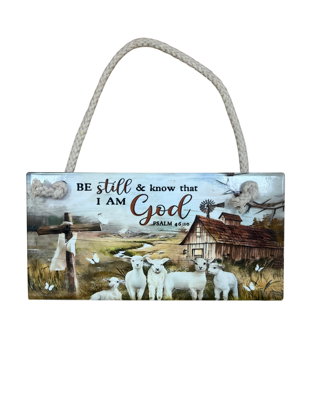 Plaque Be Still (Hanging) 10x20cm