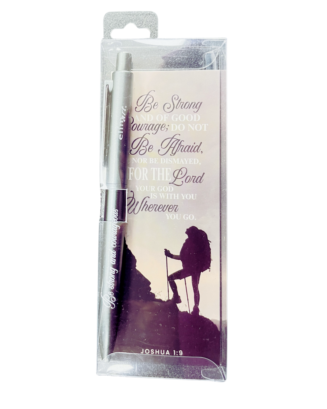 Gel Pen with Bookmark Grey - Be Strong
