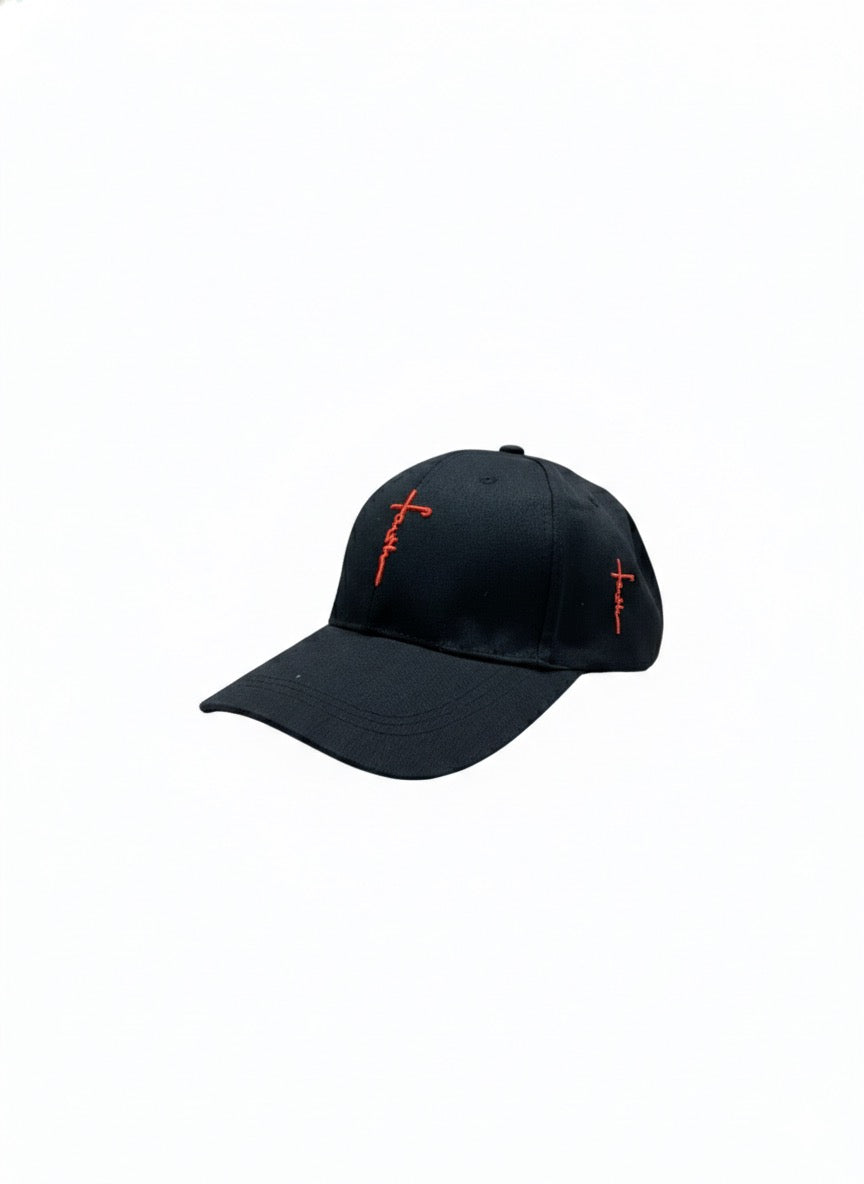 Cap Black - Faith Red Cross