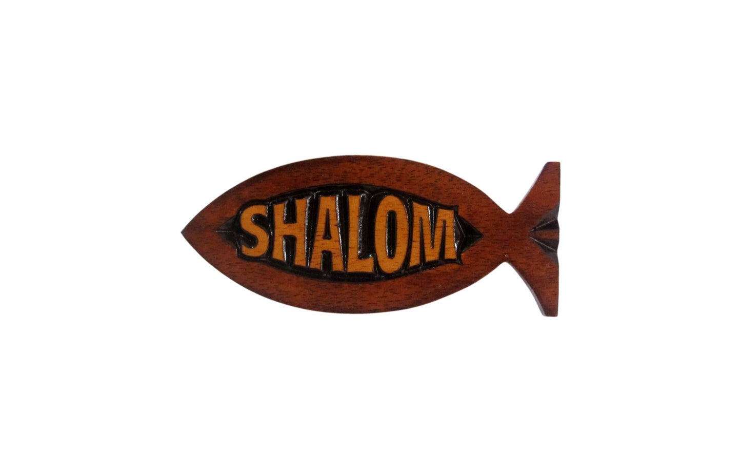 Magnet- Fish Shape (Shalom) Mahogany