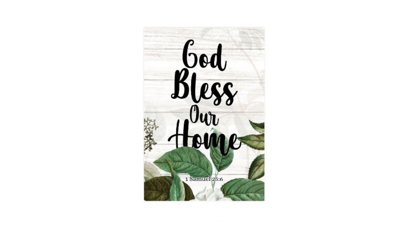 Plaque Wooden - God Bless (A4)