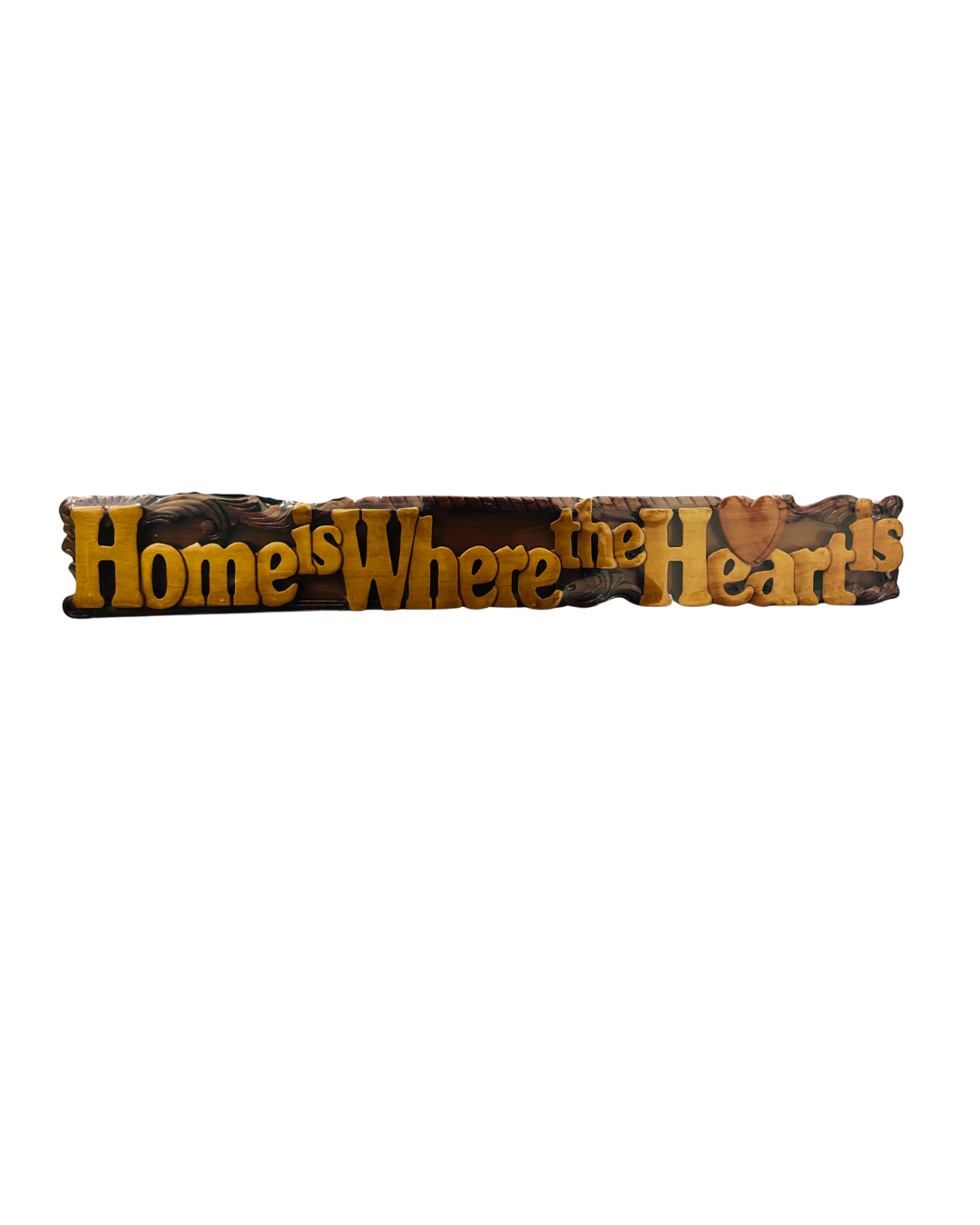 Plaque Mahogany - Home Is Where...70X10Cm