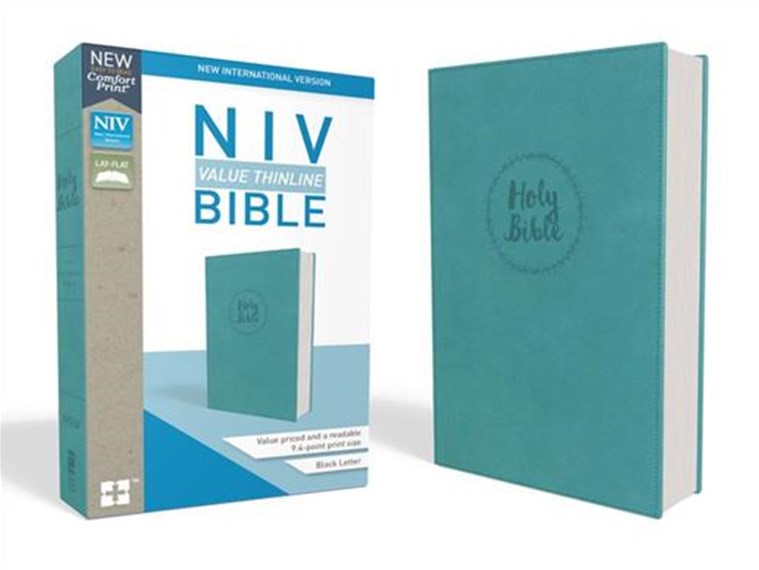 NIV Bible Value Thinline Im/Lth Blue Comfort Print