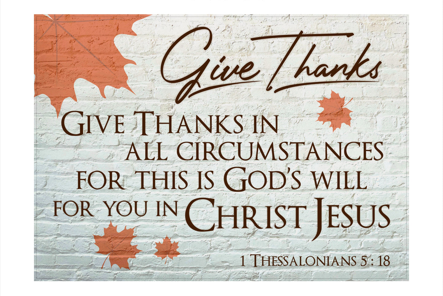 Plaque Wood - Give Thanks... (A4)