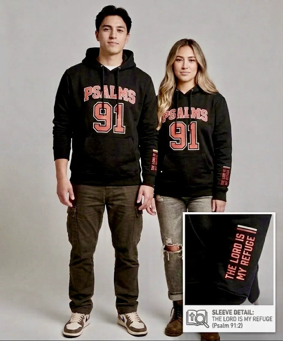 Psalms 91-Black Hoodie