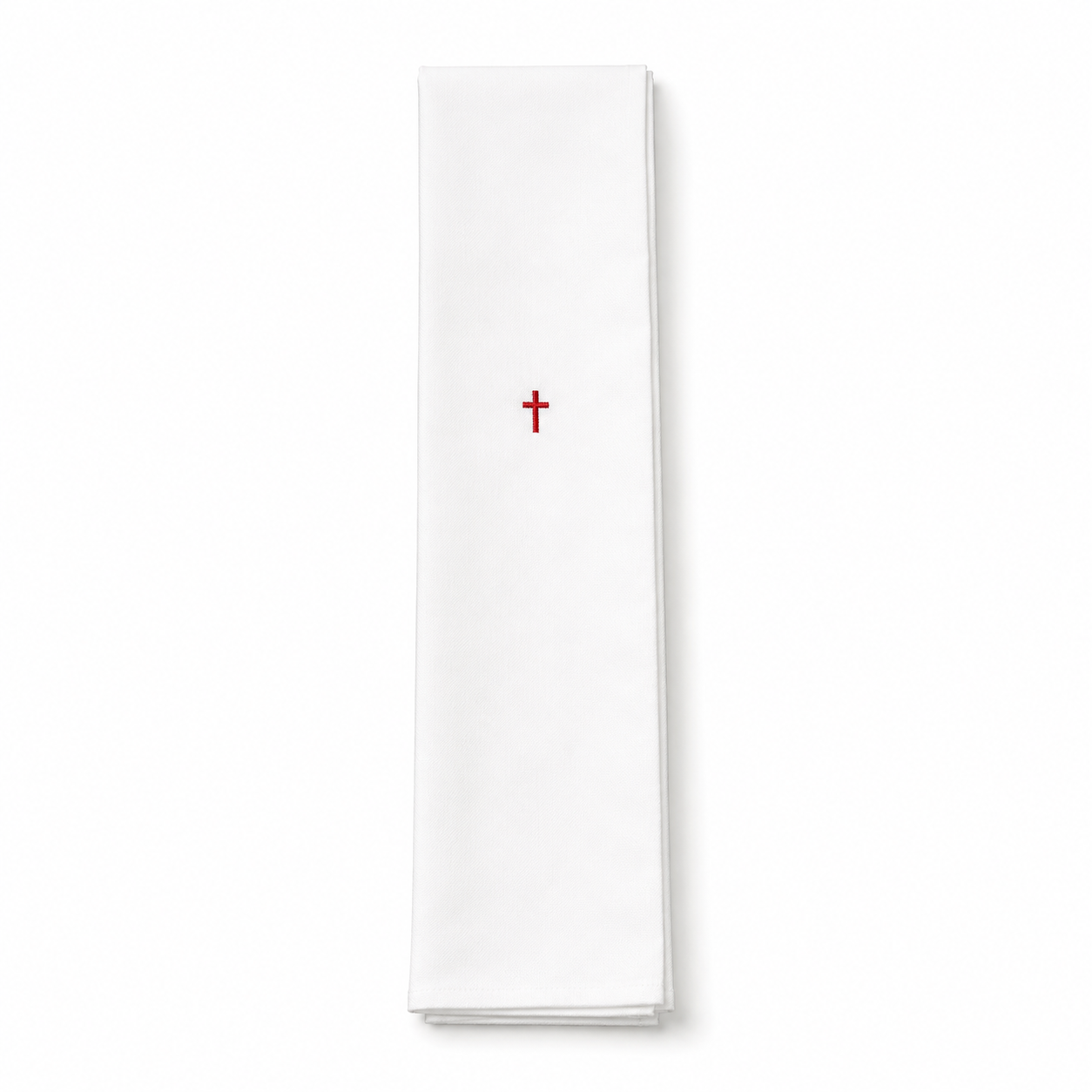 Cotton Purificator with Red Cross Embroidery - 18x12 inches