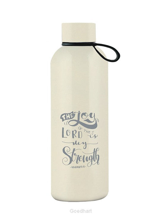 Thermos Bottle S/Steel 750ml - Lord is My Strength (Creamy White)