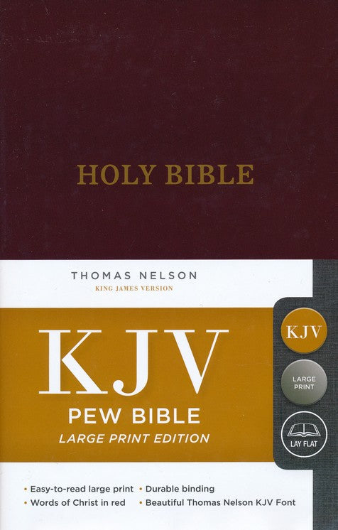 KJV  Bible Pew L/P (H/B) Burg (Red Letter)