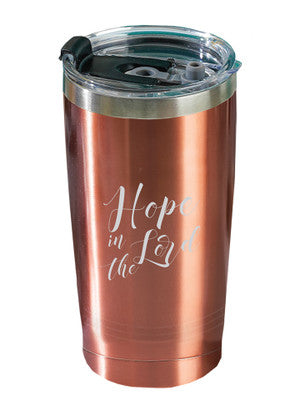 Tumbler Mug - Hope in the Lord (Rose Gold)