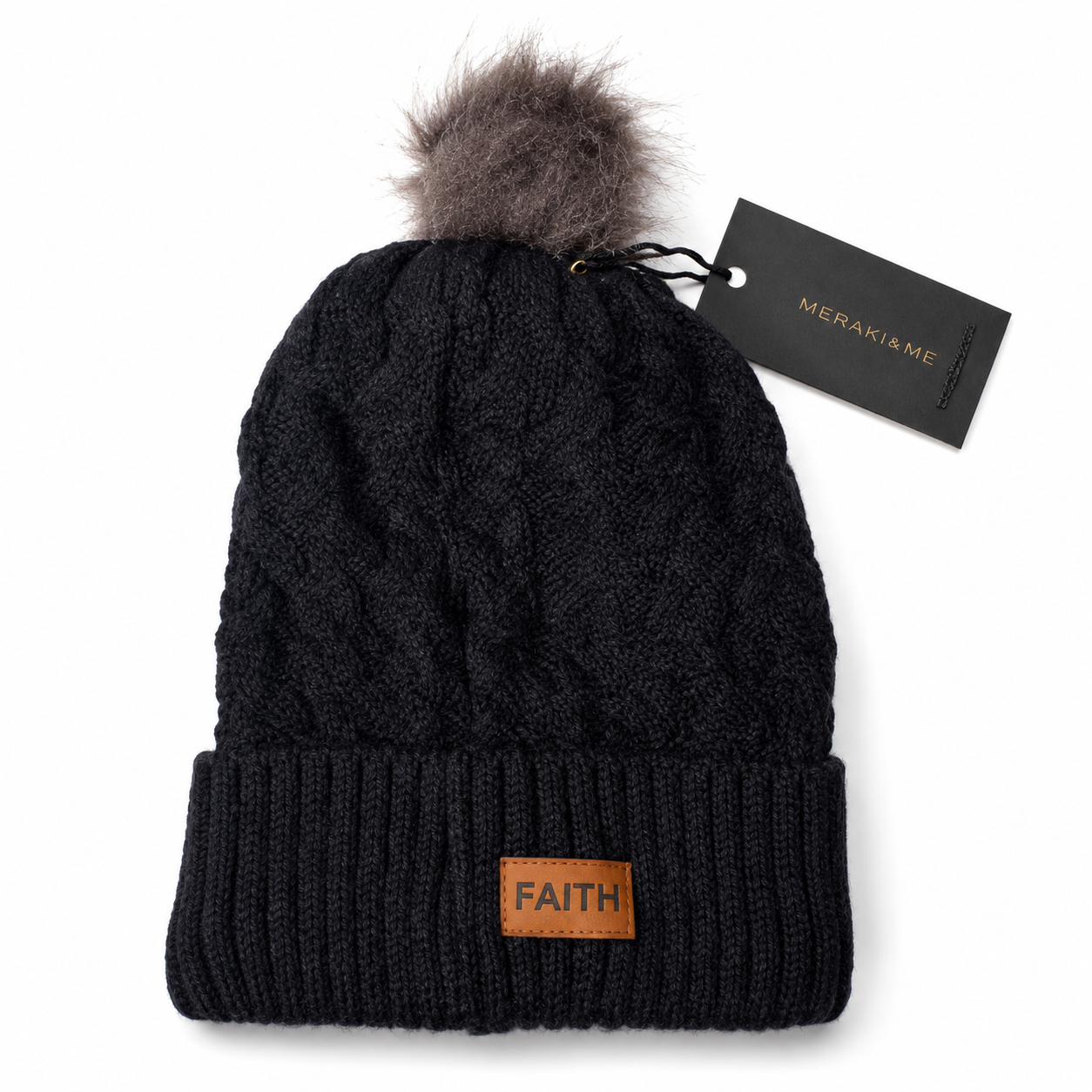 Beanie with pompom