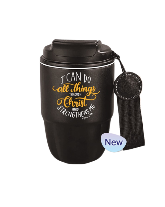 Tumbler Mug Black 320ml - I Can do all Things