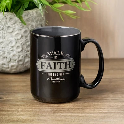 Mug Walk By Faith Not By Sight Black