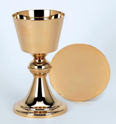 Chalice with Paten Set - Hand Hammered