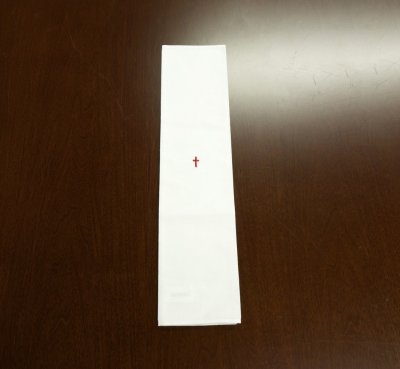 Cotton Purificator with Red Cross Embroidery - 18x12 inches