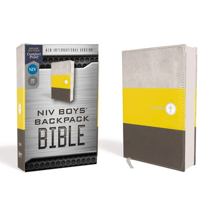 NIV  Bible Backpack Compact Im/Lth Yell/Gry