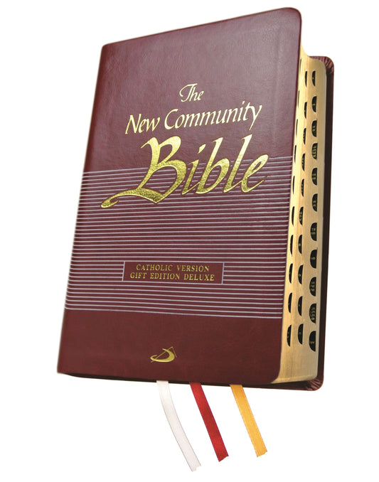 New Community Bible Catholic Deluxe Red Gift Ed Index Flexi
