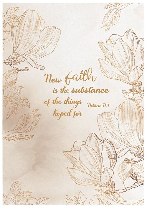 Journal Luxleather - Now Faith is the Substance...White/Red