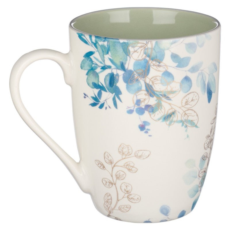 Mug Ceramic He Has Made Everything Beautiful - Blue Floral
