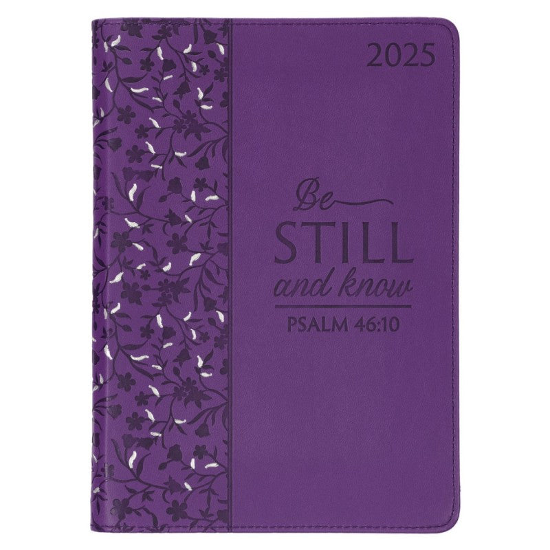 2025 Executive Planner with Zip - Be Still and Know - Purple