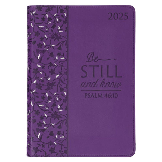 2025 Executive Planner with Zip - Be Still and Know - Purple