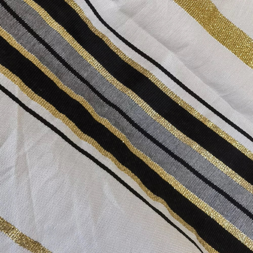 Prayer Shawl (Tallit) Black/White 72x22 inch
