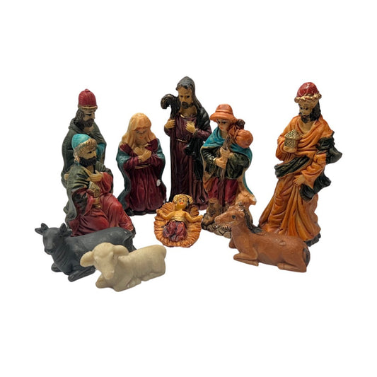 Nativity Resin 10 Piece Freestanding set