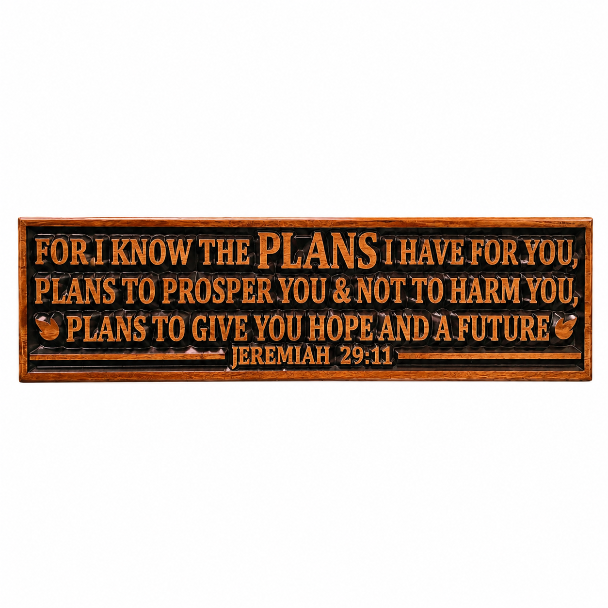 Plaque Wood Mahog (I Know The Plans...) 60Cm