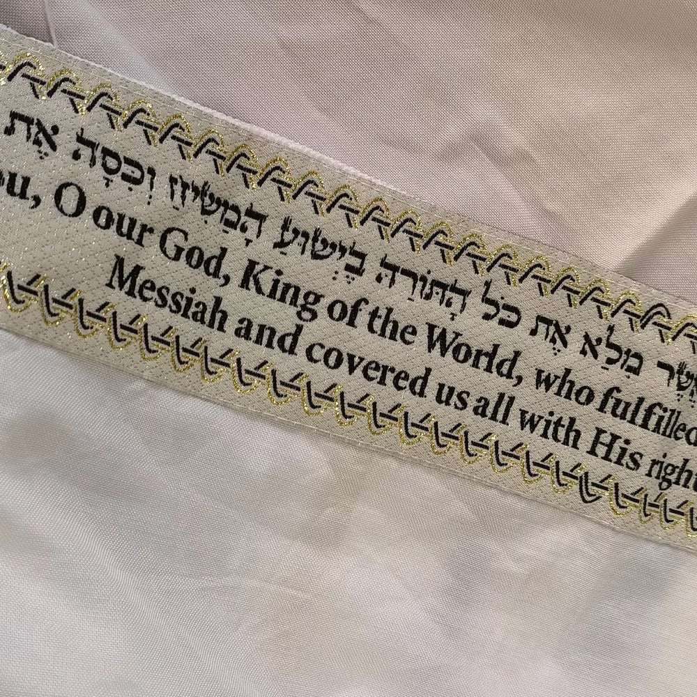 Prayer Shawl (Tallit) Black/White 72x22 inch