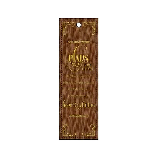 Bookmark Lux/Lth Brown - For I Know the Plans